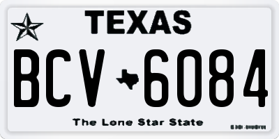 TX license plate BCV6084