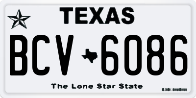 TX license plate BCV6086