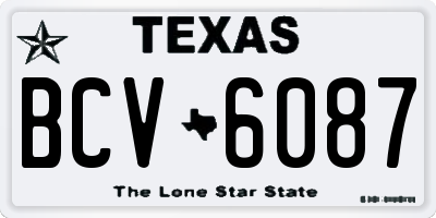TX license plate BCV6087