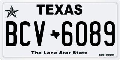 TX license plate BCV6089