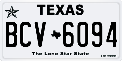 TX license plate BCV6094