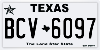 TX license plate BCV6097