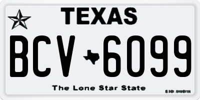 TX license plate BCV6099
