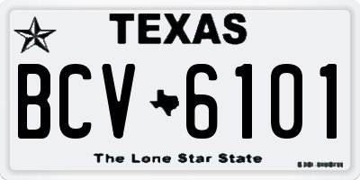TX license plate BCV6101