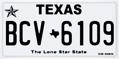 TX license plate BCV6109