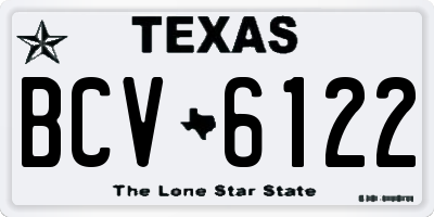TX license plate BCV6122