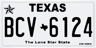 TX license plate BCV6124