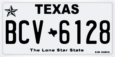 TX license plate BCV6128
