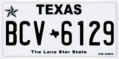 TX license plate BCV6129