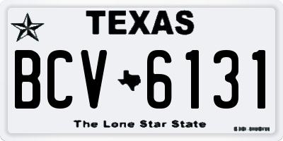 TX license plate BCV6131