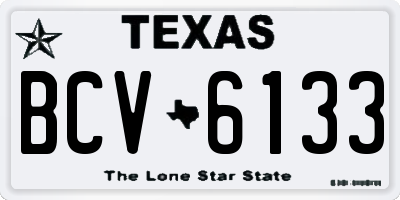 TX license plate BCV6133