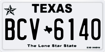 TX license plate BCV6140