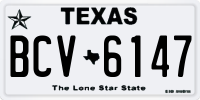 TX license plate BCV6147