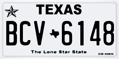 TX license plate BCV6148