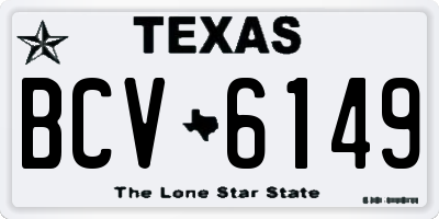 TX license plate BCV6149