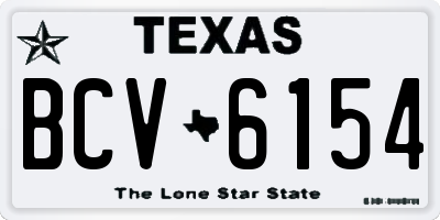 TX license plate BCV6154