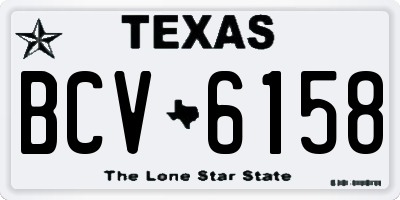 TX license plate BCV6158