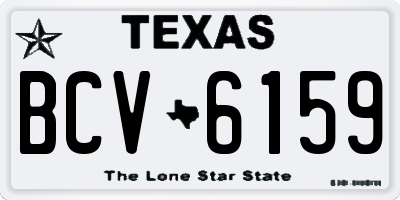 TX license plate BCV6159