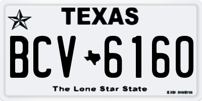 TX license plate BCV6160