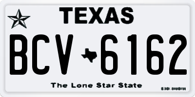 TX license plate BCV6162