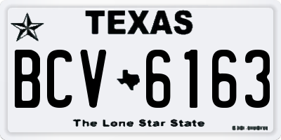 TX license plate BCV6163