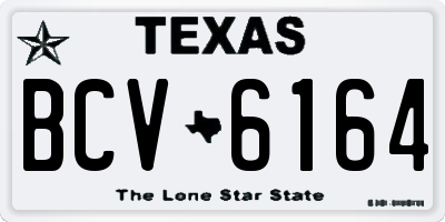 TX license plate BCV6164