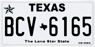 TX license plate BCV6165