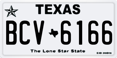 TX license plate BCV6166
