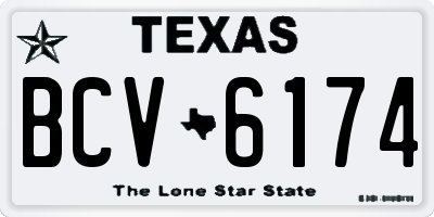 TX license plate BCV6174