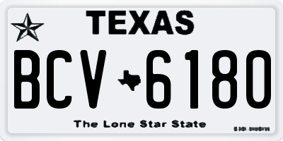 TX license plate BCV6180