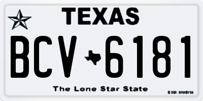 TX license plate BCV6181