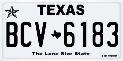 TX license plate BCV6183