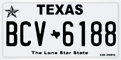 TX license plate BCV6188