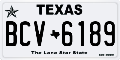 TX license plate BCV6189