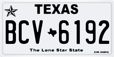 TX license plate BCV6192