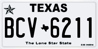 TX license plate BCV6211