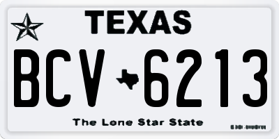 TX license plate BCV6213