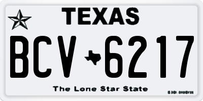 TX license plate BCV6217