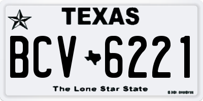 TX license plate BCV6221