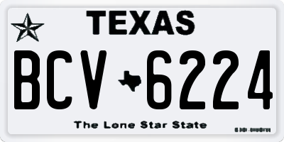 TX license plate BCV6224