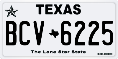 TX license plate BCV6225