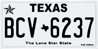 TX license plate BCV6237