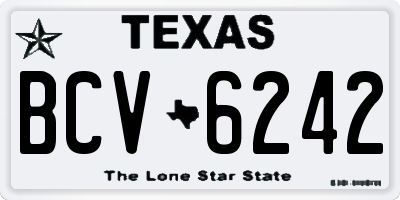 TX license plate BCV6242