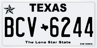 TX license plate BCV6244