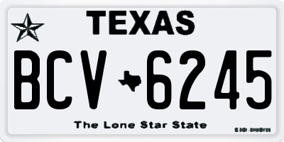 TX license plate BCV6245