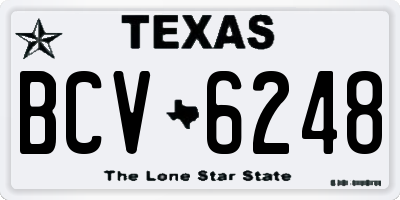 TX license plate BCV6248