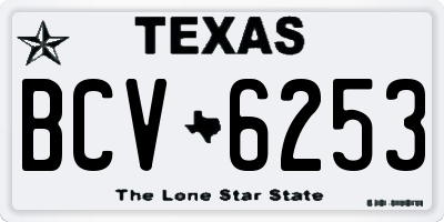 TX license plate BCV6253