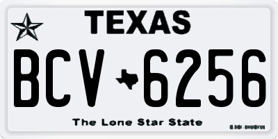 TX license plate BCV6256