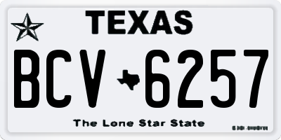 TX license plate BCV6257