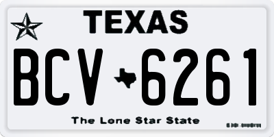 TX license plate BCV6261